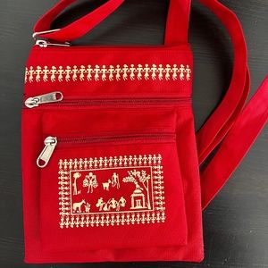 NWOT Unisex Red crossbody pouch - Thailand